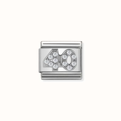 Nomination Composable CL SYMBOLS Steel Cubic Zirconia And Silver 925 40 330304/22