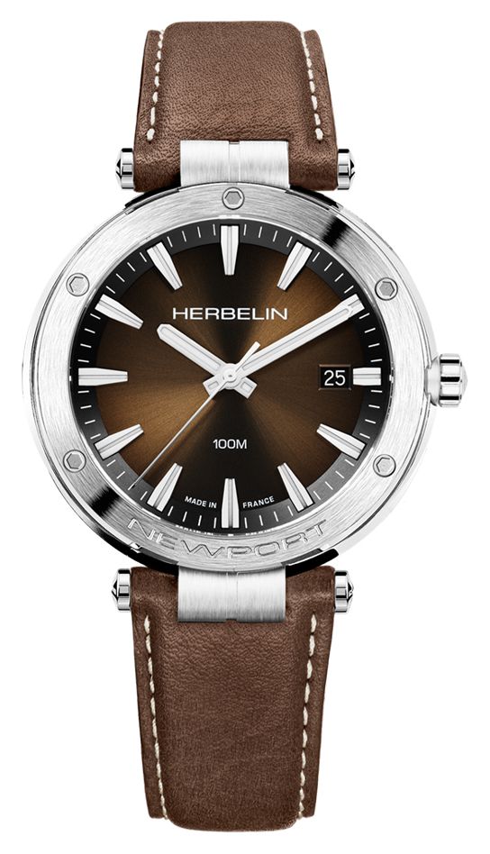 Herbelin 12288A27MA Newport Quartz (40.5mm) Brown Sunray Watch