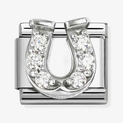 Nomination Classic Silver Zirconia Horseshoe Charm 330304/51