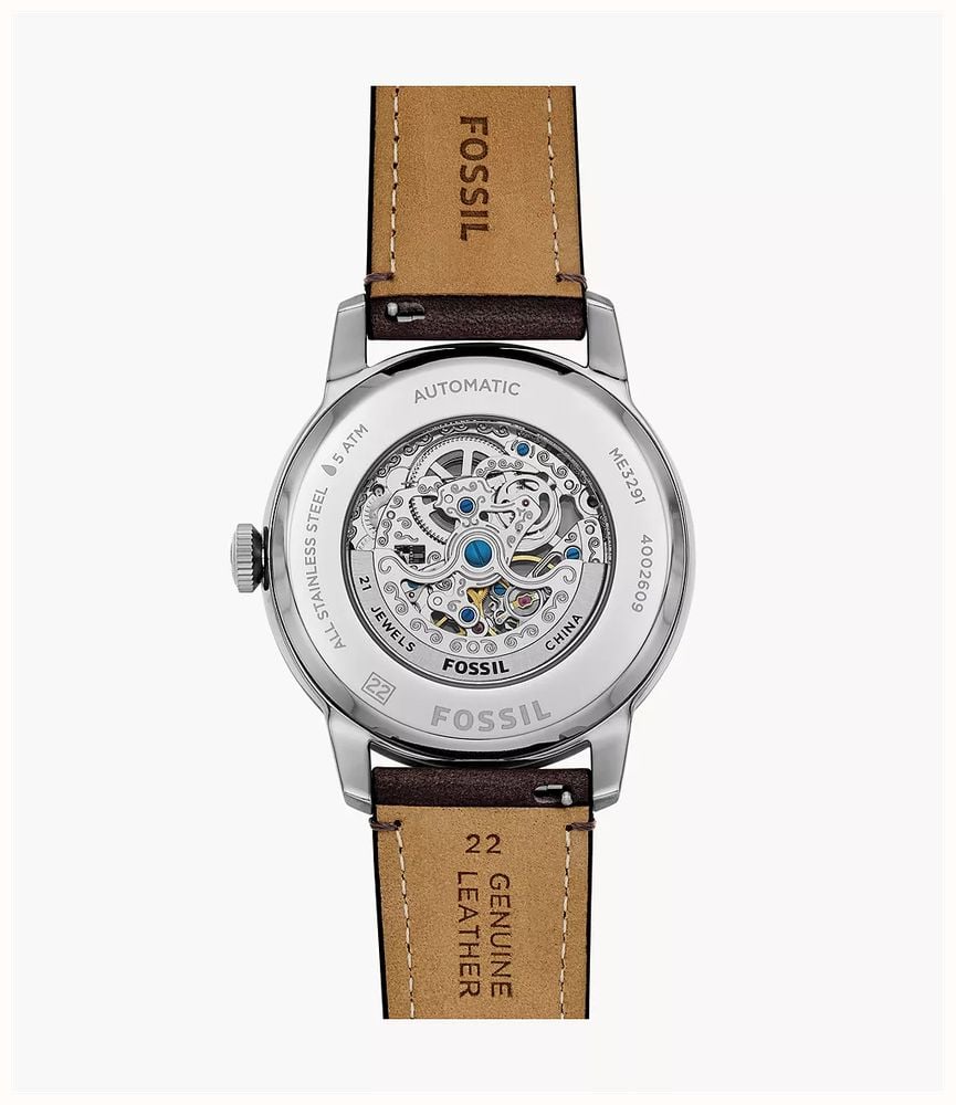 Fossil Townsman 44 mm Automatic Brown Leather ME3291 - alternate view 3