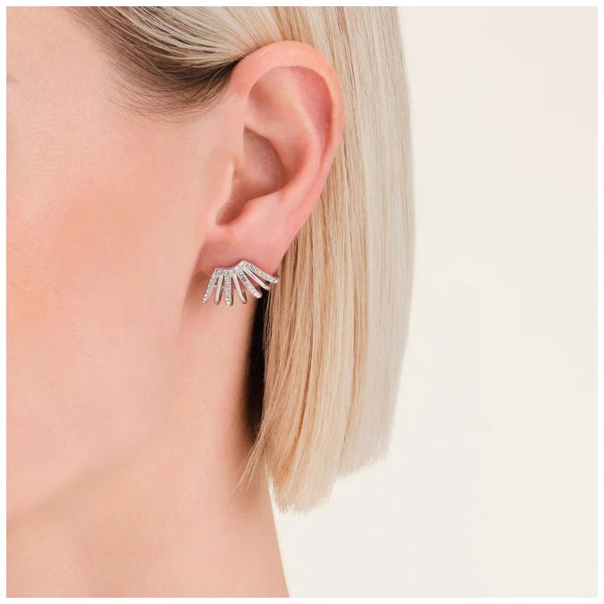 Rosefield Jewellery JECCS-J1030 Caged Crystal Silver White