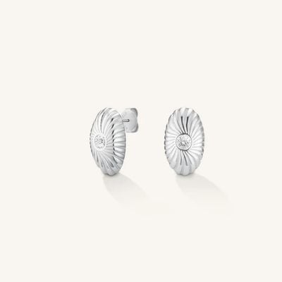 Rosefield Jewellery Ladies Bold Solitary Texture Silver Studs JEBTG-J1203