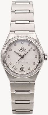 Pre-owned Omega Ladies Constellation Diamond Dial And Bezel Co Axial Watch J60945