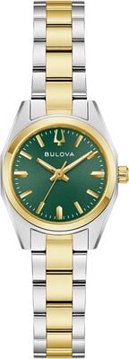 Bulova Surveyor Quartz (22mm) Green Dial / Two-Tone Stainless Steel Bracelet 98L329