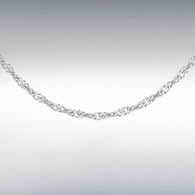 IBB 9ct White Gold 20 Twist Curb Chain 46cm/18" 5.13.0464