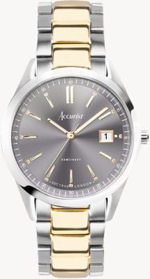 Accurist Men's Everyday (40mm) Grey Sunray Dial / Two-Tone Stainless Steel Bracelet 74013