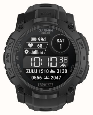 Garmin Instinct 3 - Tactical Edition SOLAR Outdoor GPS Smartwatch (50mm) Black with Black Band 010-02935-50