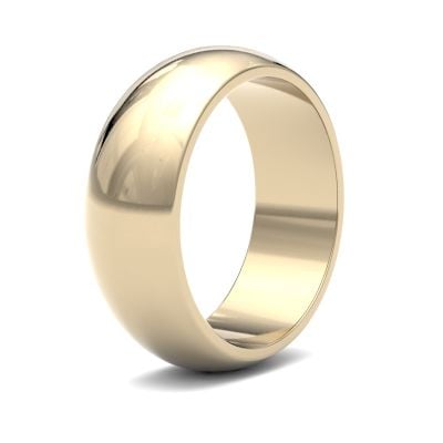 James Moore Wedding Rings | 9ct Yellow Gold | 7mm | Medium | D-Shape | AG_7GMD-9Y