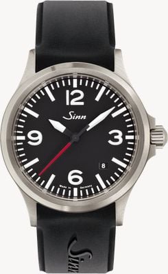 Sinn 556 A RS Automatic (38.5mm) Matte Black Dial / Black Silicone Strap 556.0141 SILICONE BLACK