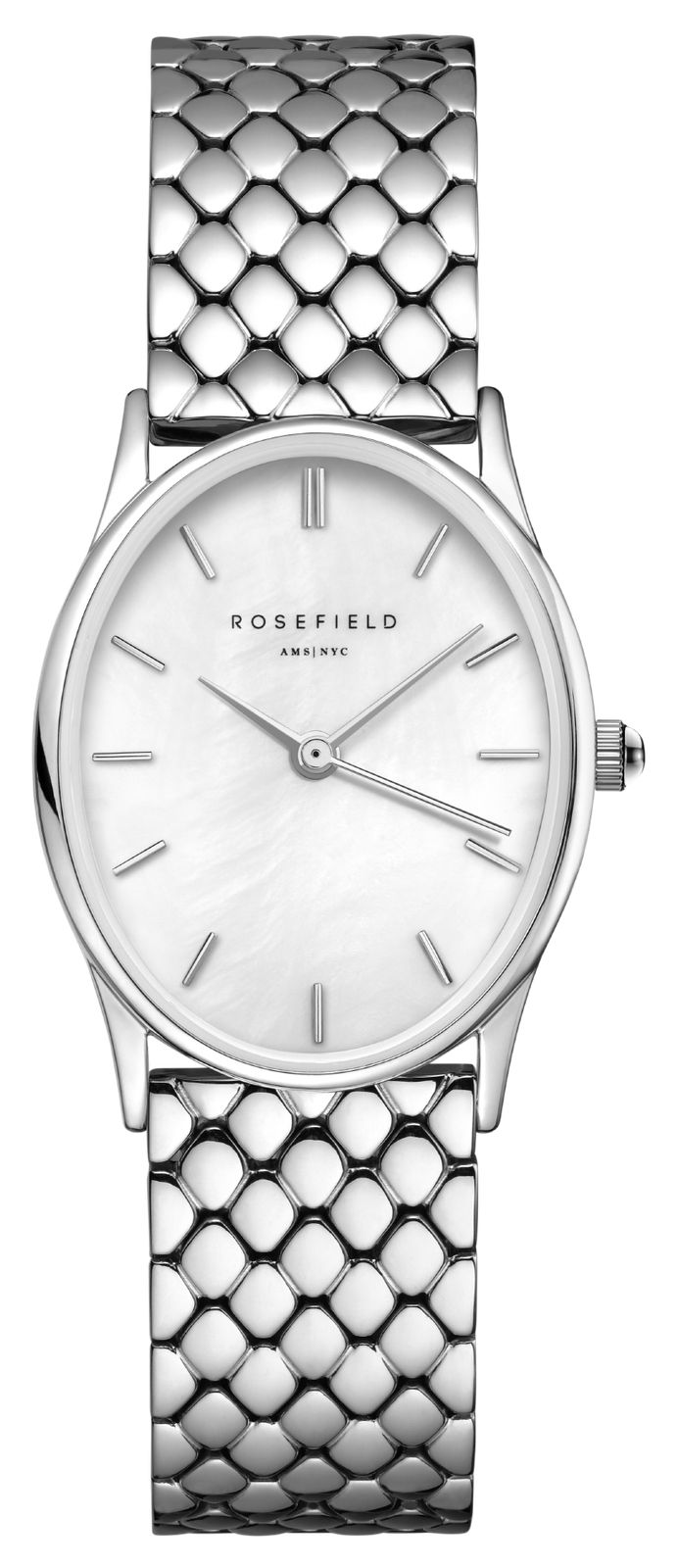 Rosefield OWGSS-OV03 Oval (24mm) White Mother-of-Pearl Dial Watch