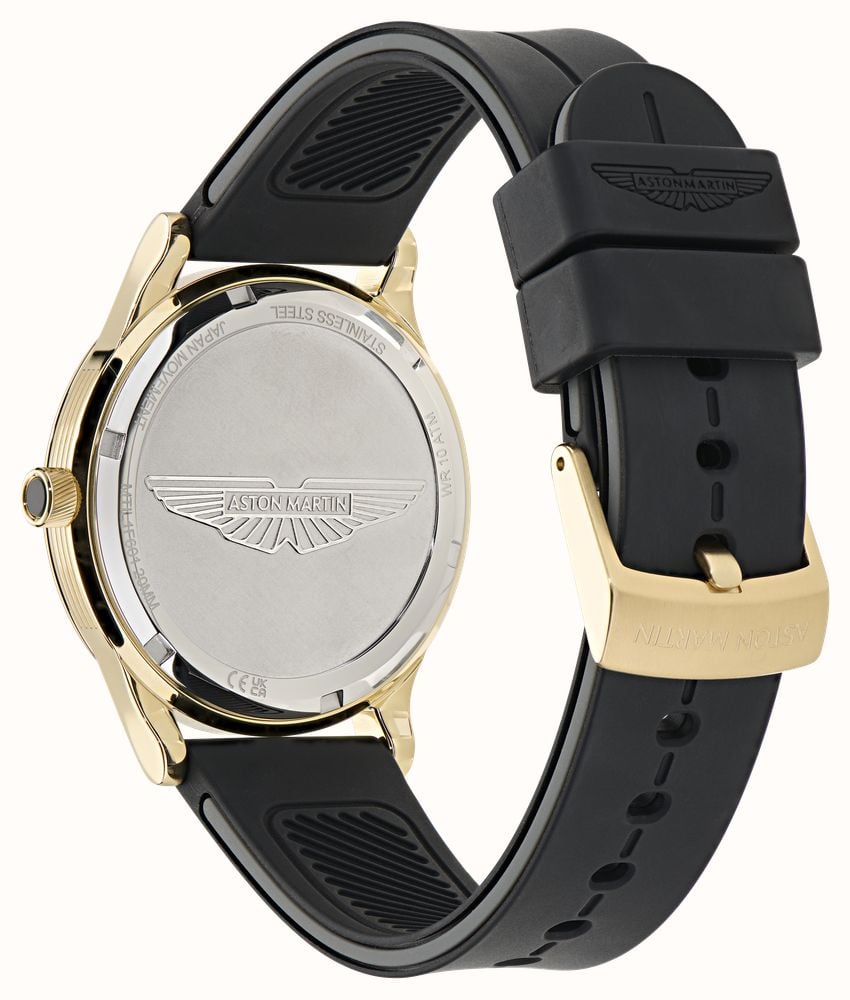Aston Martin SLS Icon Small-Seconds Quartz (40mm) Black Dial / Black Silicone Strap MTIL1F601 - alternate view 3