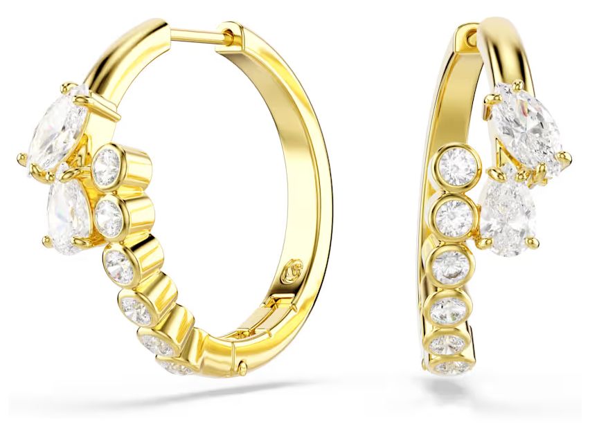 Swarovski 5761975 Mesmera hoop earrings, Mixed cuts, White, Jewellery