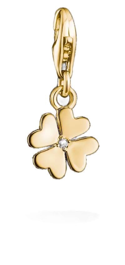 Thomas Sabo 2248-M01-14 Gold Plated Cloverleaf Charm with Jewellery