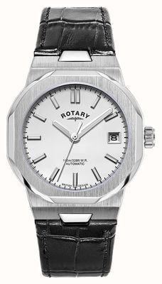 Rotary Sport Automatic (36mm) Silver Dial / Black Leather Strap LS05410/02