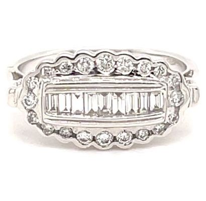 James Moore & Co JM4721 18ct White Gold Diamond Cluster Ring Jewellery