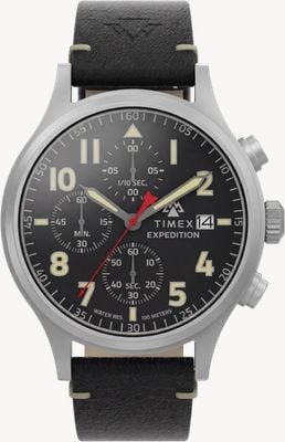 Timex Expedition Sierra Chronograph 43mm Leather Strap TW2Y89200