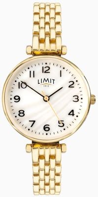Limit Classic Quartz (30mm) Mother-of-Pearl Dial / Gold Link Bracelet 6497