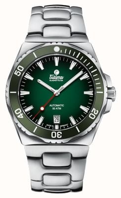 Tutima Glashütte M2 Seven Seas S Automatic (40mm) Green Dégradé Dial / Stainless Steel Bracelet 6156-06
