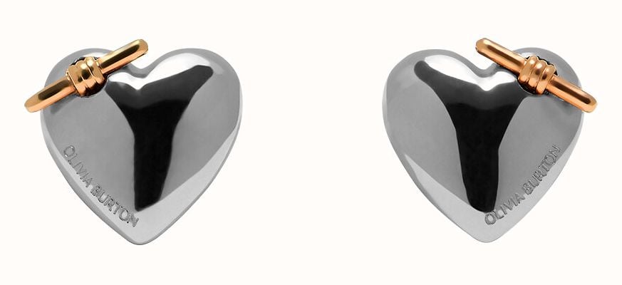 Olivia Burton Jewellery Classic Knot Heart Silver Stud Earrings 24100038