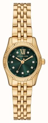 Michael Kors Women's Lexington (26mm) Green Dial / Gold-Tone Stainless Steel Bracelet MK4842