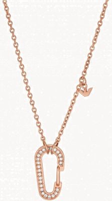 Emporio Armani Rose Gold Tone Stone Set Pendant EGS2950221