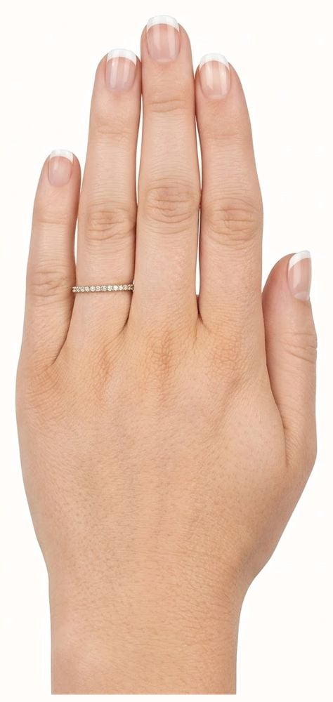 0.10ct Round Brilliant Natural Diamond 18ct Yellow Gold Half Eternity Ring SR3686YG - alternate view 4
