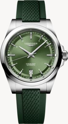 LONGINES Conquest Automatic (38mm) Green Dial / Green Rubber Strap L37204029
