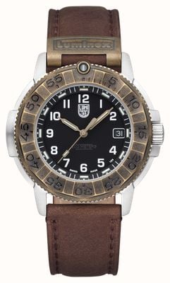 Luminox Adventure Watch 1300 Series (43mm) Black Dial / Brown Leather Strap Watch XL.1301.LG