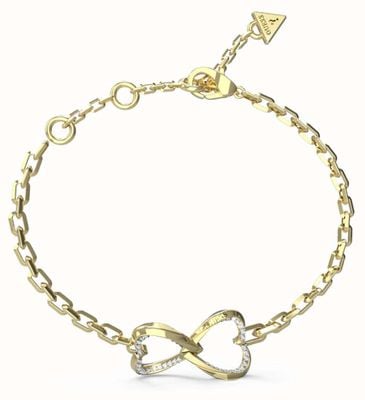 Guess Ladies Mon Amour Interlinked Heart Bracelet JUBB04618JWYGL