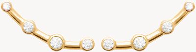 Burren Jewellery 18k Gold Plate Cz Creeper With 5 Cz Stones E1390