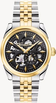 Thomas Sabo Skeleton Automatic (41mm) Black Dial / Two-Tone Stainless Steel Bracelet WA0410-291-203-41