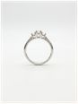 Emerald Natural Diamond 18ct White Gold Trilogy Side Stone Ring JM2151 - alternate view 3