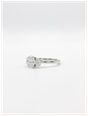 0.89ct Oval Natural Diamond Platinum Trilogy Ring J25396 - alternate view 2