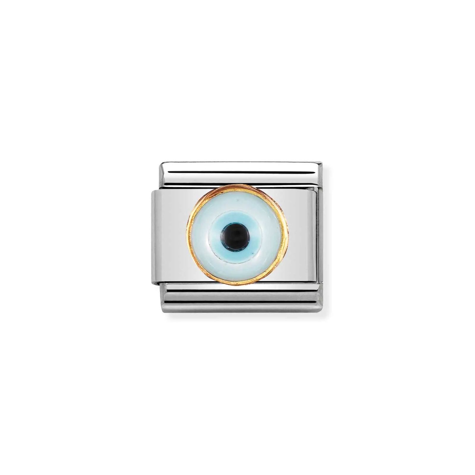 Nomination 030506/18 Classic Greek Eye 18ct Gold & Steel Jewellery