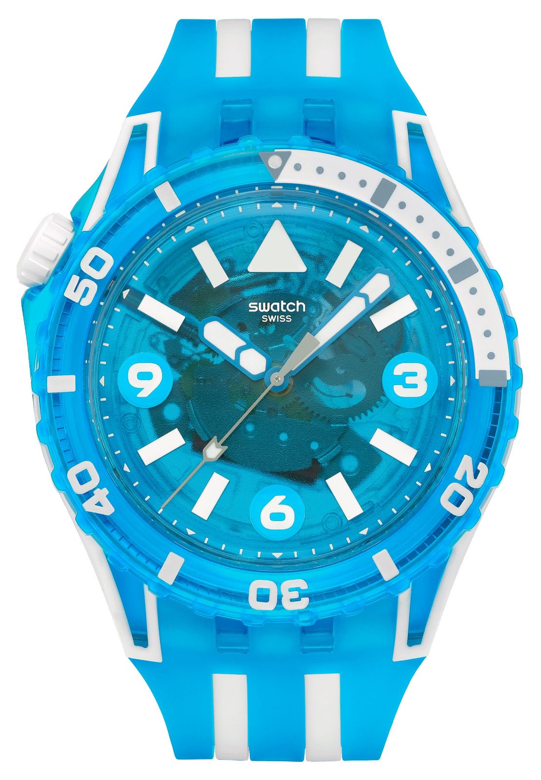 Swatch SSCU09S100 SCUBAQUA BLUE FIRE (44mm) Transparent Blue Watch