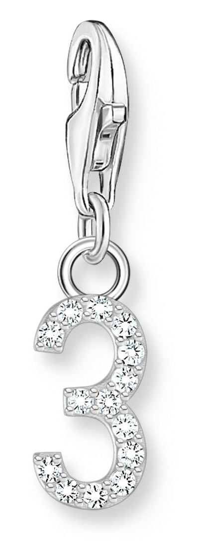 Thomas Sabo 2127-051-21 Silver Charm Pendant Number 3 With Jewellery