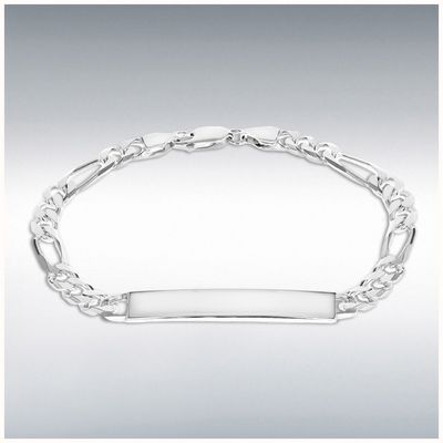 IBB Sterling Silver 40mm x 6mm ID 5.6mm Figaro Bracelet 20cm/8 8.29.0293
