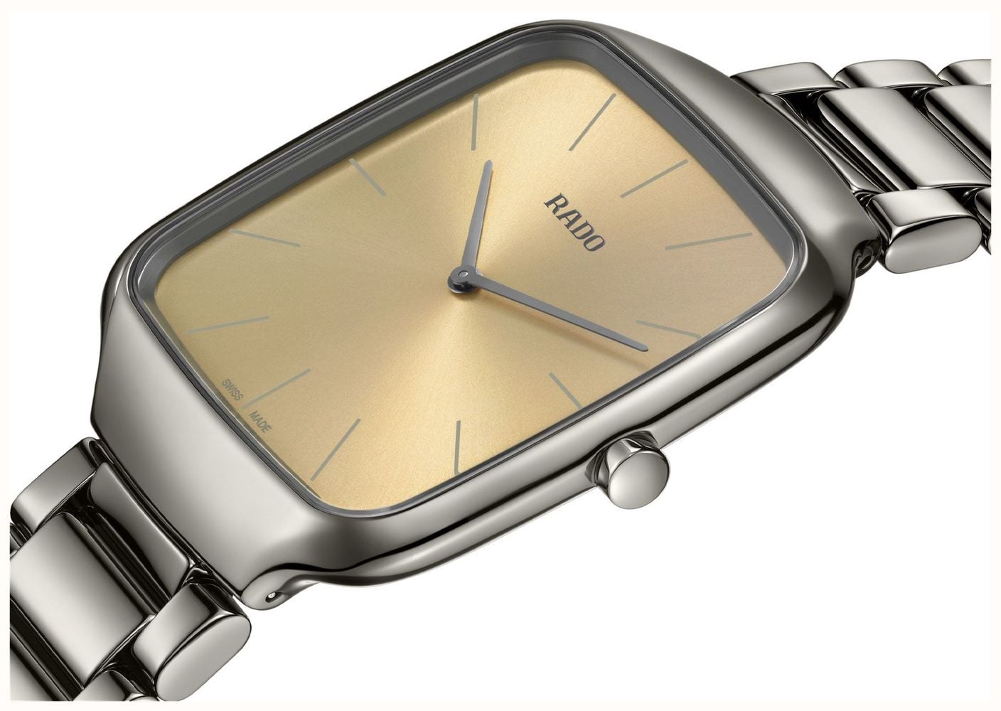 RADO Rado True Square Thinline Quartz Ceramic Champagne Dial Watch R21119402 - alternate view 2