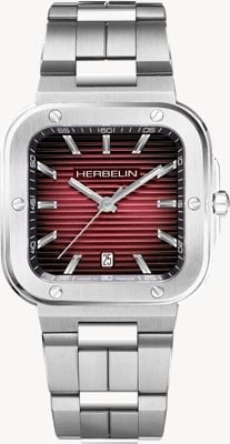 Herbelin Cap Camarat Red Gradient Rectangular Dial Watch 12246B18