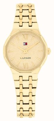 Tommy Hilfiger MACKENZIE Three-Hand Quartz (25mm) Textured Gold Dial / Gold PVD Stainless Steel Bracelet 1782886