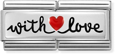 Nomination Classic Heart Sterling Silver & Steel Enamel Charm 330721/09