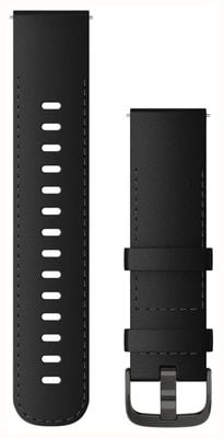 Garmin Quick Release Bands (22mm) Black Leather With Brushed Slate Hardware 010-12932-63