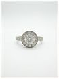 Round Brilliant Natural Diamond Platinum Halo Ring J62058