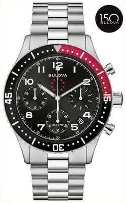 Bulova Marine Star Special Edition Chronograph (42mm) Black Dial / Stainless Steel Bracelet 98B451