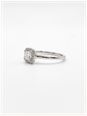 0.31ct Princess Natural Diamond Platinum Halo Ring ENG4981 - alternate view 2