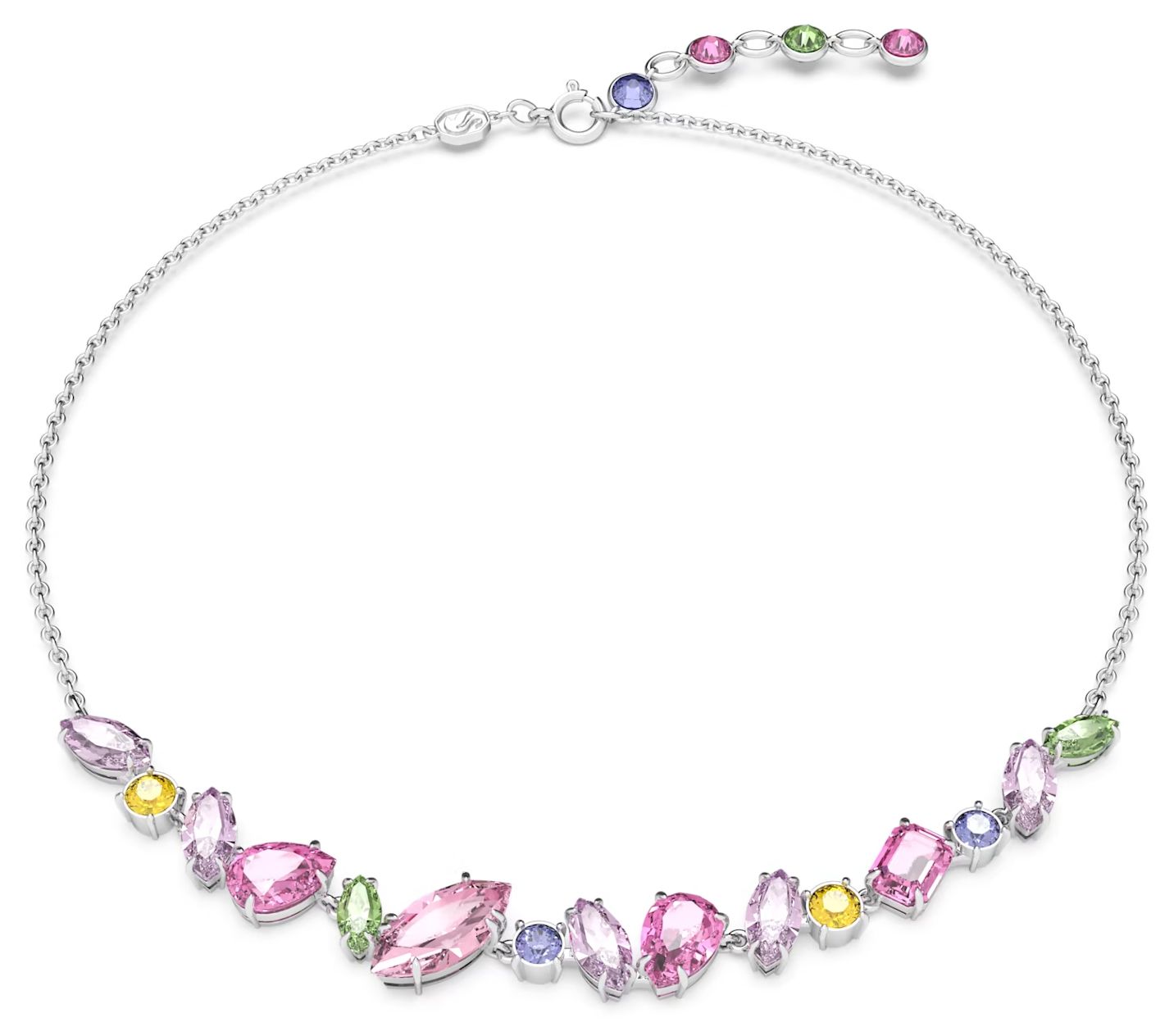 Swarovski 5658398 Gema Necklace | Rhodium Plated | Rainbow Jewellery