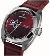 Bremont Terra Nova Jumping Hour Automatic (40.5mm) Burgundy Sunray Lacquered Dial / Burgundy Leather Strap TN40-JH-SS-BG-L-S - alternate view 3