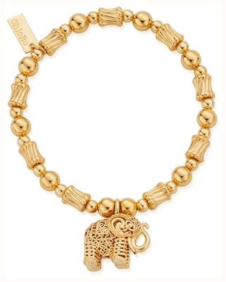 ChloBo TREASURES OF BALI Sacred Elephant Bracelet - 18ct Gold Plated GBTC3525