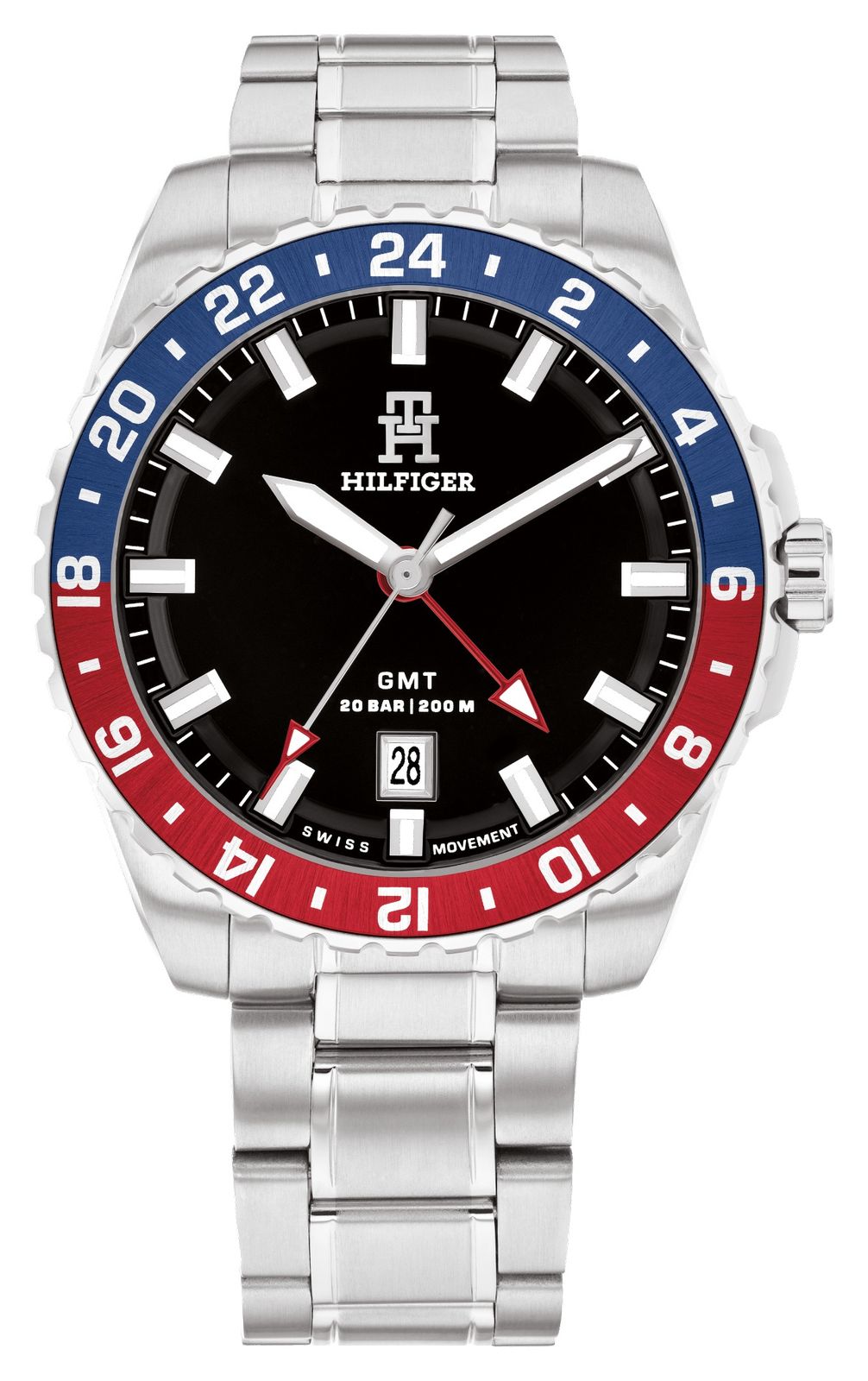 Tommy Hilfiger 1792131 Men's TH85 GMT (42mm) Black Dial / Watch