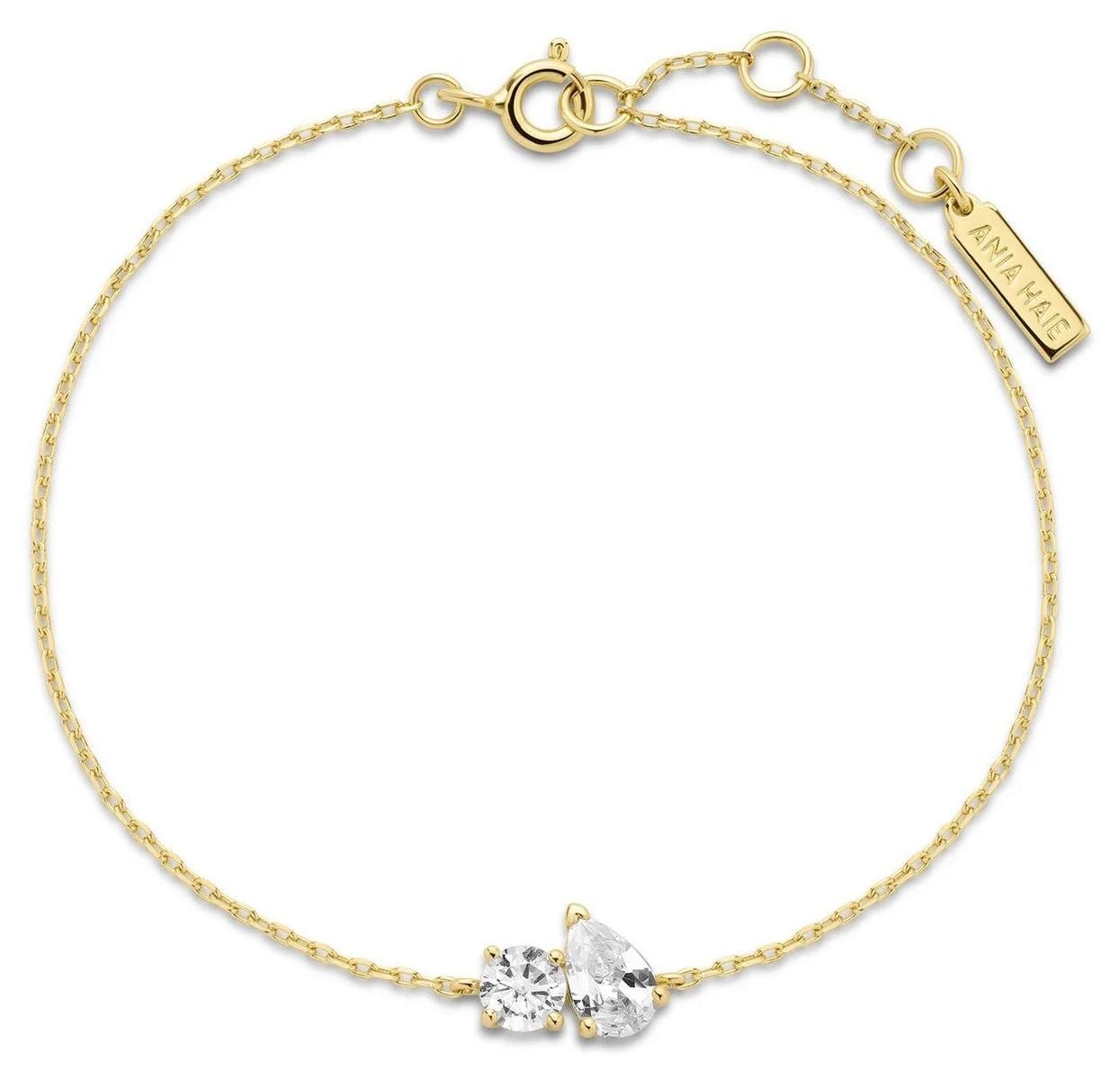Ania Haie B071-03G Gold Plated Silver Toi & Moi Bracelet Jewellery